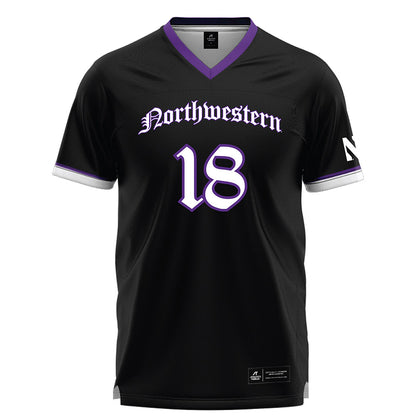Northwestern - NCAA Women's Lacrosse : Claire Ratke - Black Lacrosse Jersey -0
