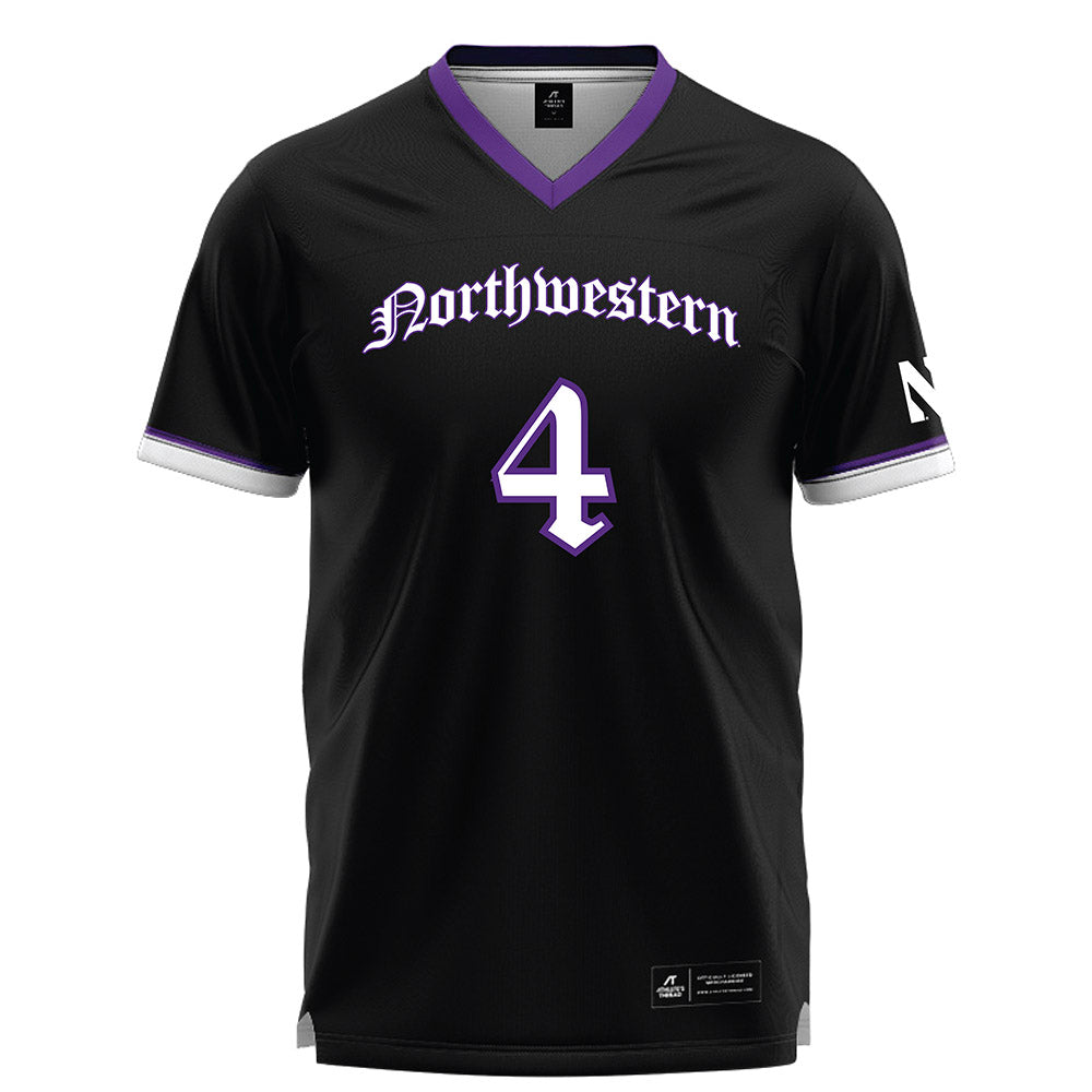 Northwestern - NCAA Women's Lacrosse : Reese Hansen - Black Lacrosse Jersey -0