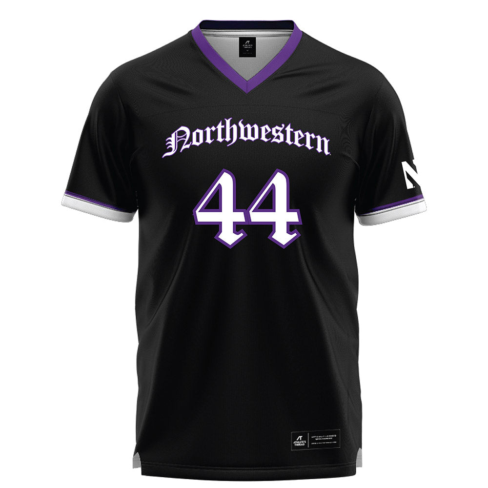 Northwestern - NCAA Women's Lacrosse : Camille Grieve - Black Lacrosse Jersey -0