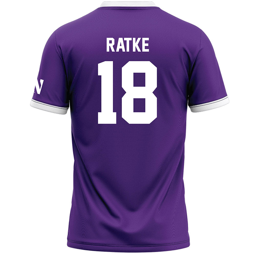 Northwestern - NCAA Women's Lacrosse : Claire Ratke - Purple Lacrosse Jersey -1