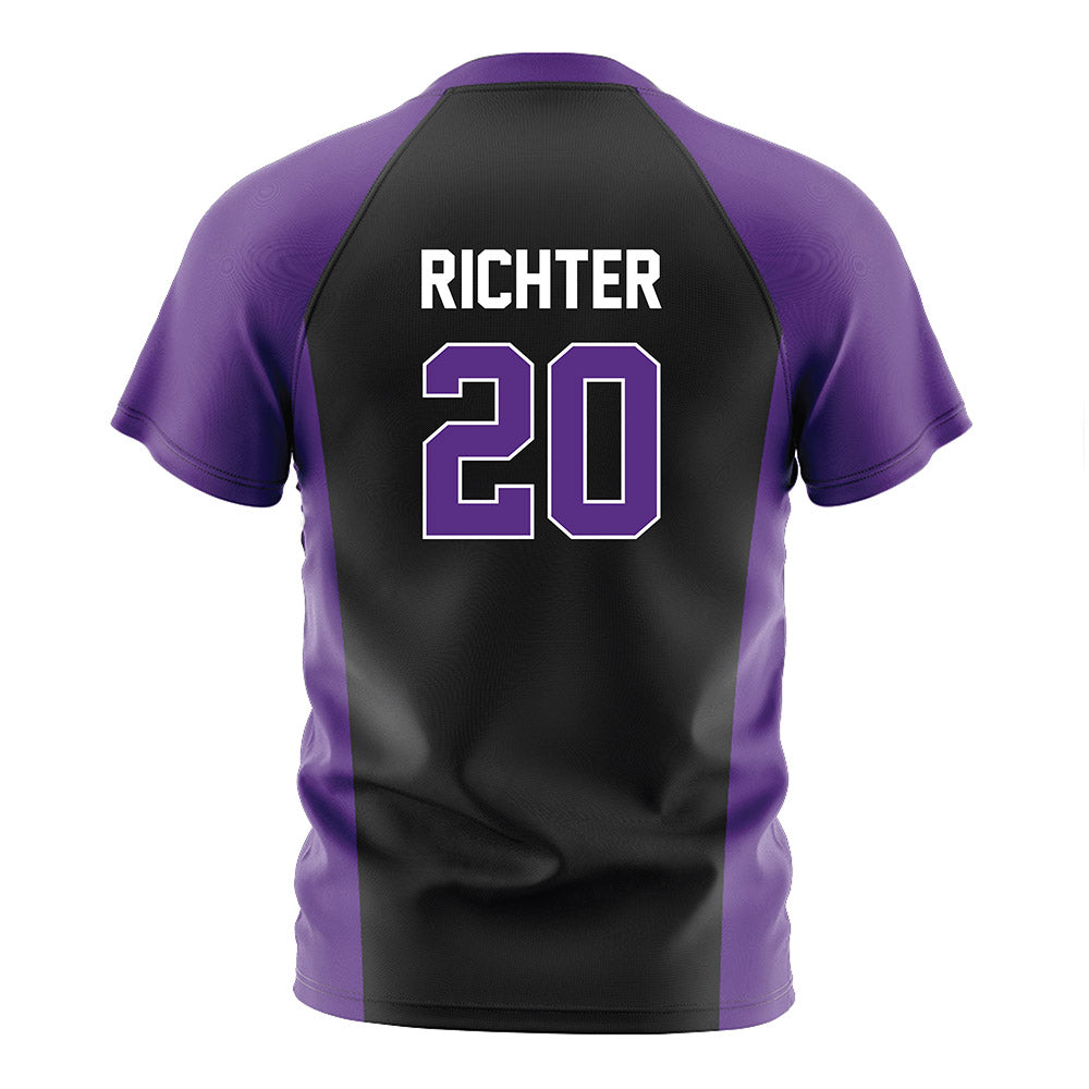 Northwestern - NCAA Men's Soccer : Henri Richter - Black Soccer Jersey