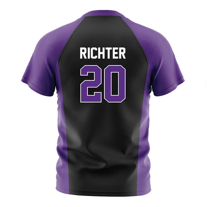 Northwestern - NCAA Men's Soccer : Henri Richter - Black Soccer Jersey