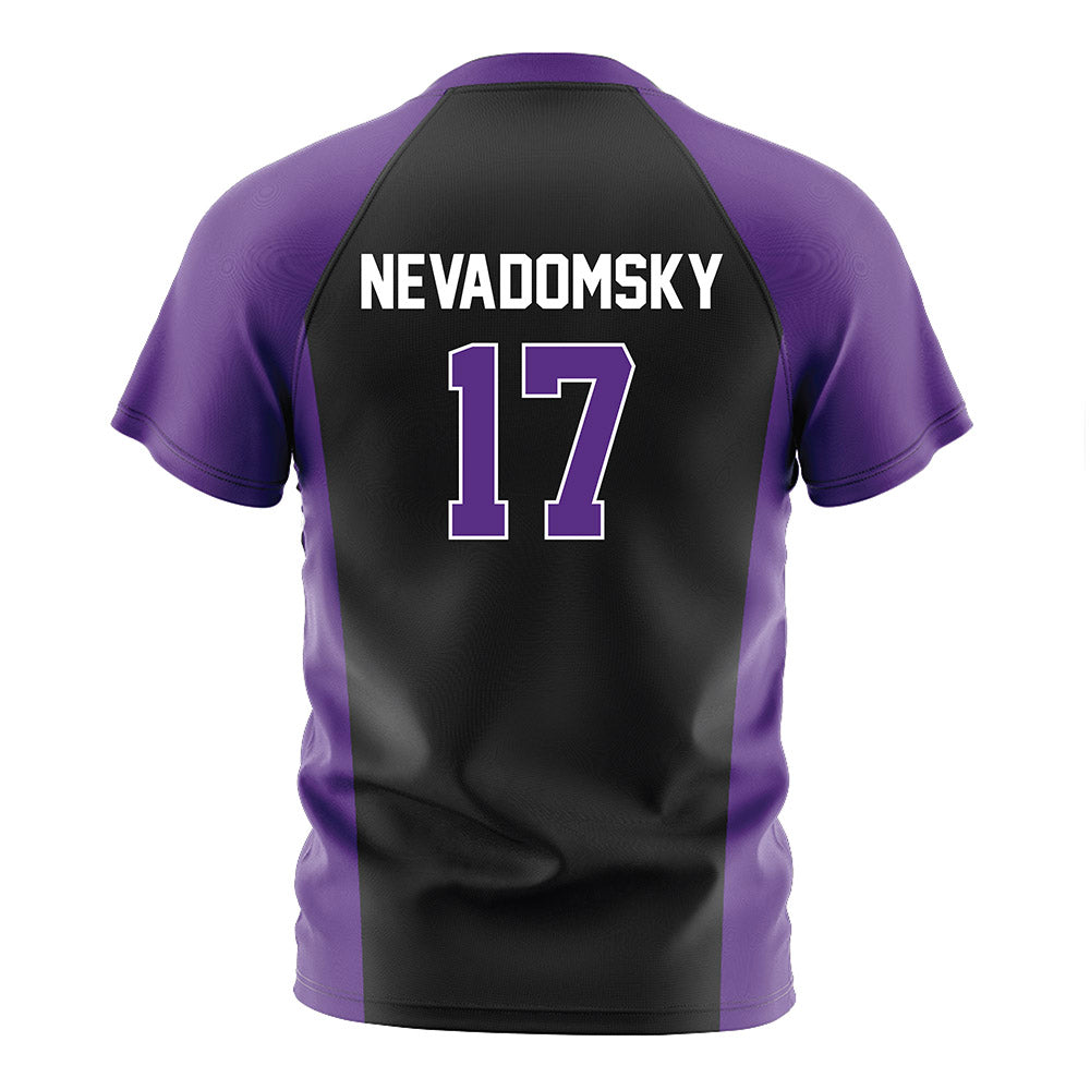Northwestern - NCAA Women's Soccer : Presley Nevadomsky - Black Soccer Jersey-1