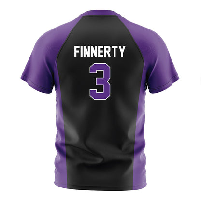 Northwestern - NCAA Women's Soccer : Maddie Finnerty - Black Soccer Jersey-1
