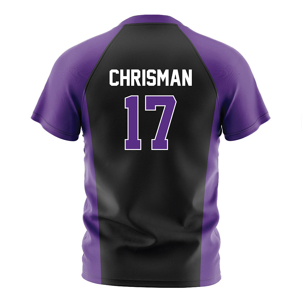 Northwestern - NCAA Men's Soccer : Brett Chrisman - Black Soccer Jersey