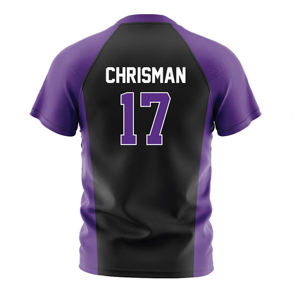 Northwestern - NCAA Men's Soccer : Brett Chrisman - Black Soccer Jersey