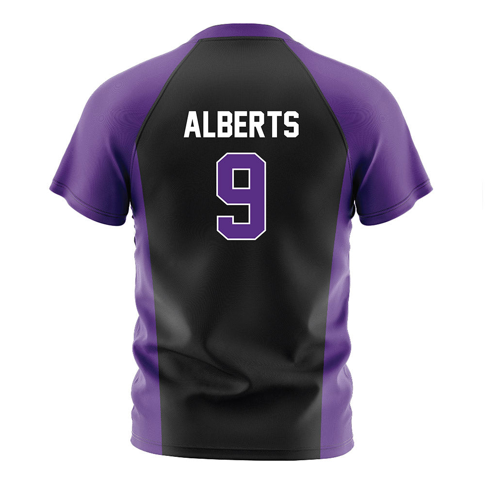 Northwestern - NCAA Women's Soccer : Audrey Alberts - Black Soccer Jersey-1