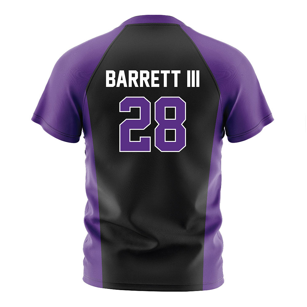 Northwestern - NCAA Men's Soccer : Tre Barrett III - Black Soccer Jersey-1