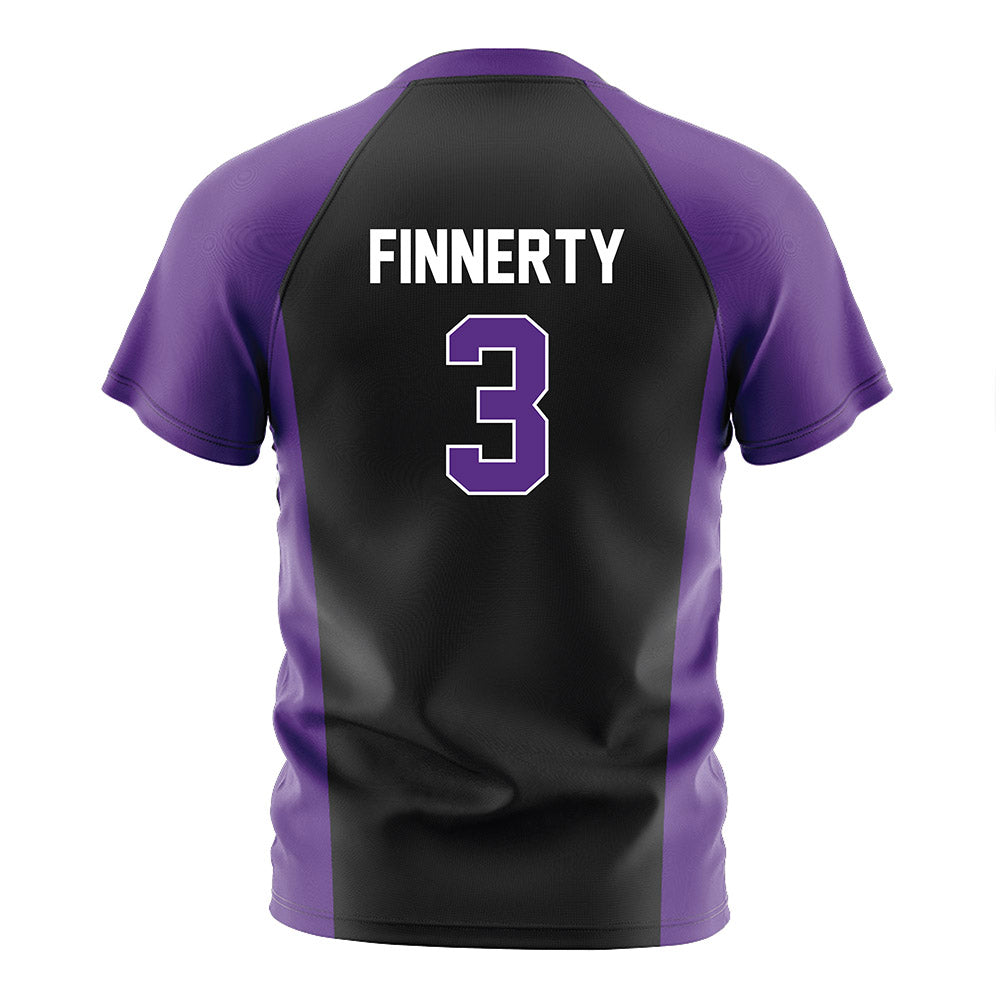 Northwestern - NCAA Women's Soccer : Maddie Finnerty - Black Soccer Jersey-1