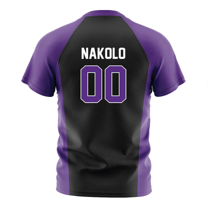 Northwestern - NCAA Men's Soccer : Ethan Nakolo - Black Soccer Jersey-1