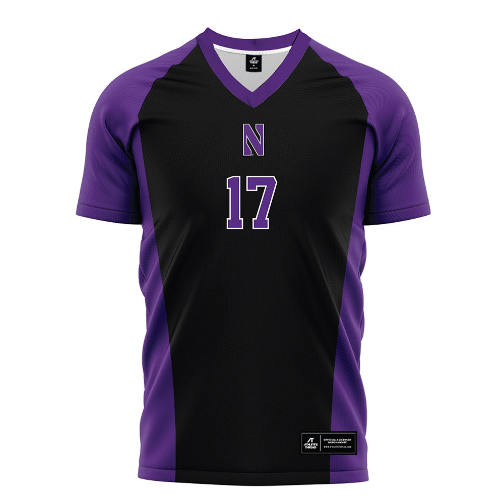 Northwestern - NCAA Women's Soccer : Presley Nevadomsky - Black Soccer Jersey-0