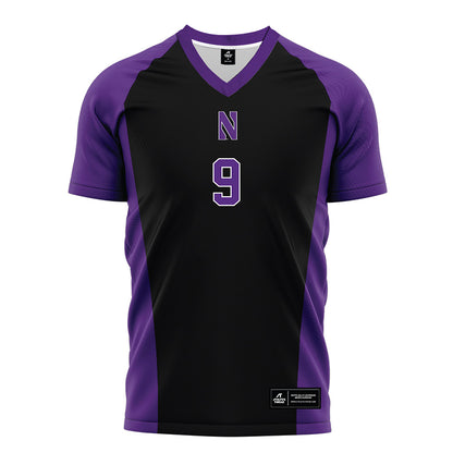 Northwestern - NCAA Women's Soccer : Audrey Alberts - Black Soccer Jersey-0