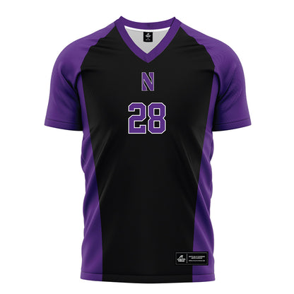 Northwestern - NCAA Men's Soccer : Tre Barrett III - Black Soccer Jersey-0