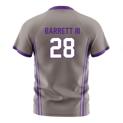 Northwestern - NCAA Men's Soccer : Tre Barrett III - Gray Soccer Jersey-1
