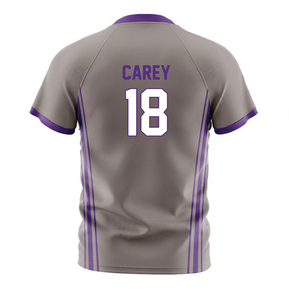 Northwestern - NCAA Women's Soccer : Holland Carey - Gray Soccer Jersey-1