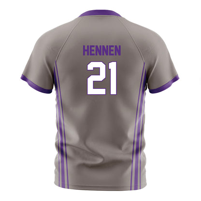 Northwestern - NCAA Women's Soccer : Kate Hennen - Gray Soccer Jersey