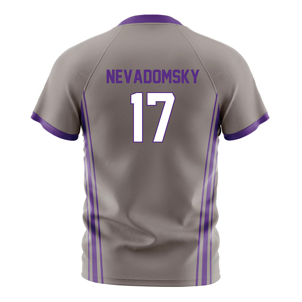 Northwestern - NCAA Women's Soccer : Presley Nevadomsky - Gray Soccer Jersey-1