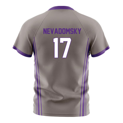Northwestern - NCAA Women's Soccer : Presley Nevadomsky - Gray Soccer Jersey-1