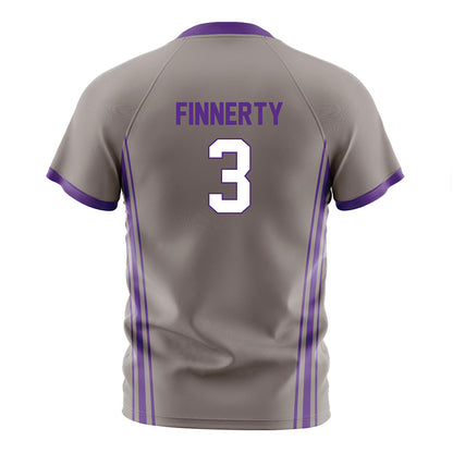 Northwestern - NCAA Women's Soccer : Maddie Finnerty - Gray Soccer Jersey-1