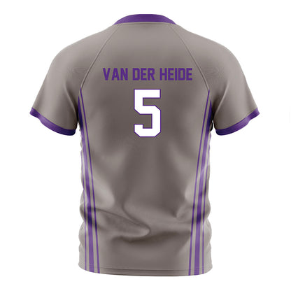 Northwestern - NCAA Men's Soccer : Dimas Van der Heide - Gray Soccer Jersey-1