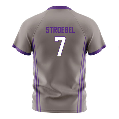 Northwestern - NCAA Women's Soccer : Mary Stroebel - Gray Soccer Jersey