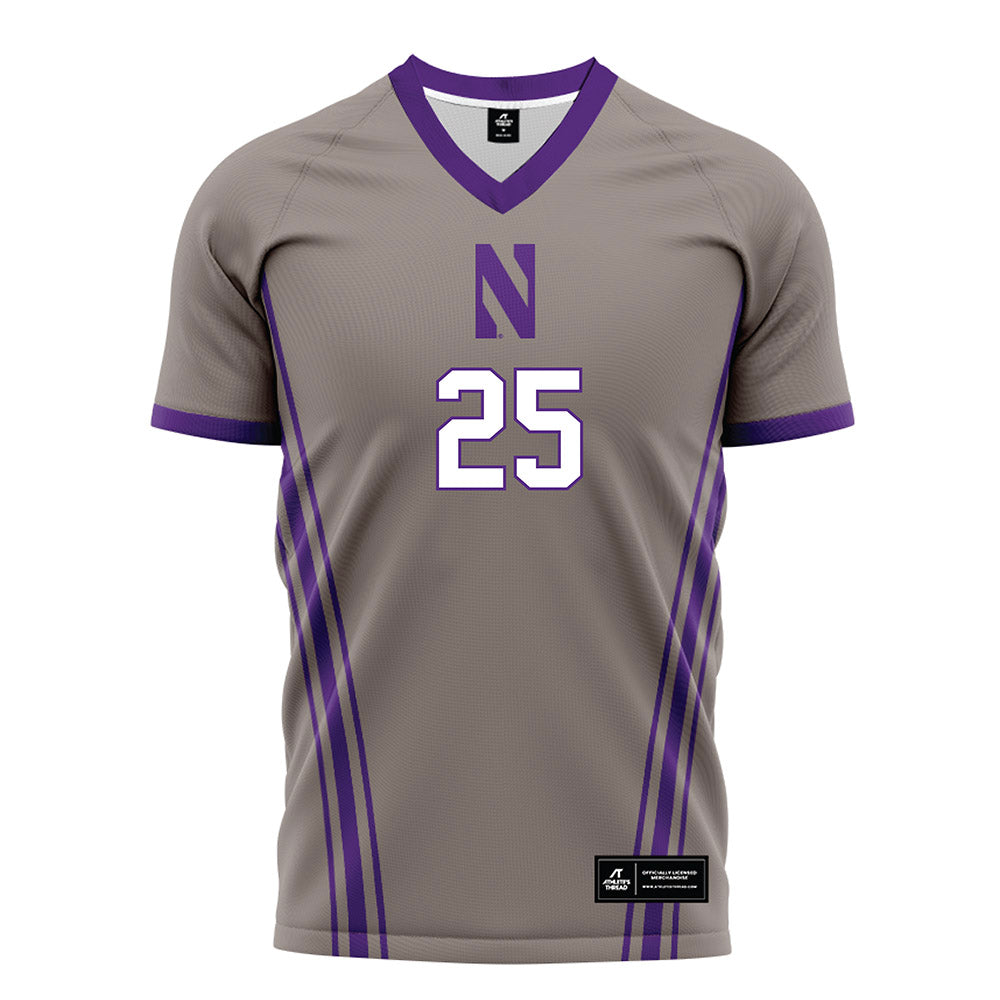 Northwestern - NCAA Men's Soccer : Gregory Cook - Grey Soccer Jersey