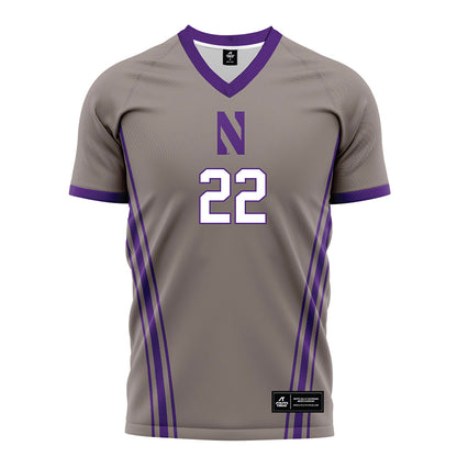 Northwestern - NCAA Women's Soccer : Olivia Elliott - Gray Soccer Jersey