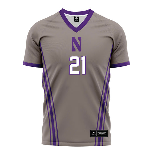 Northwestern - NCAA Women's Soccer : Kate Hennen - Gray Soccer Jersey