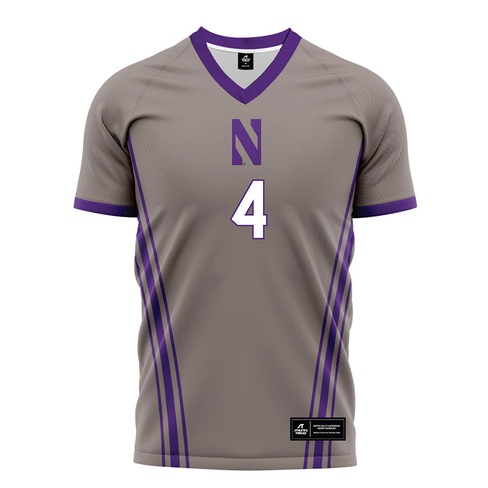 Northwestern - NCAA Men's Soccer : Dalton Bulowski - Gray Soccer Jersey-0