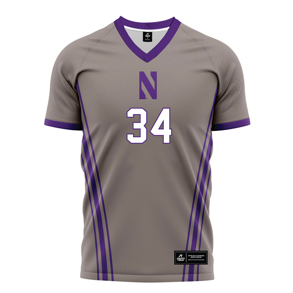 Northwestern - NCAA Women's Soccer : Ava Goodin - Gray Soccer Jersey