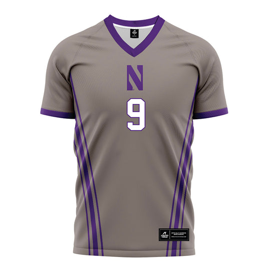 Northwestern - NCAA Women's Soccer : Audrey Alberts - Gray Soccer Jersey-0