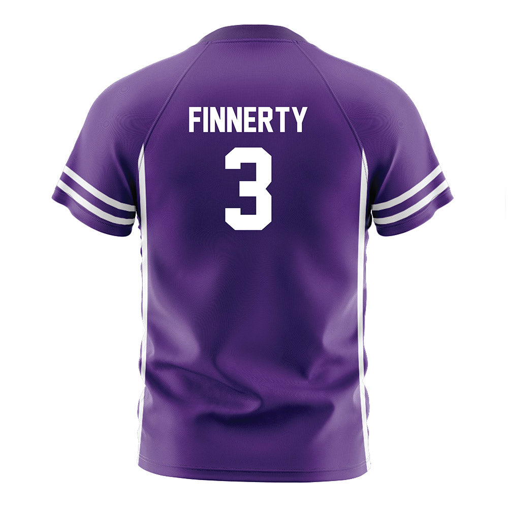 Northwestern - NCAA Women's Soccer : Maddie Finnerty - Purple Soccer Jersey-1