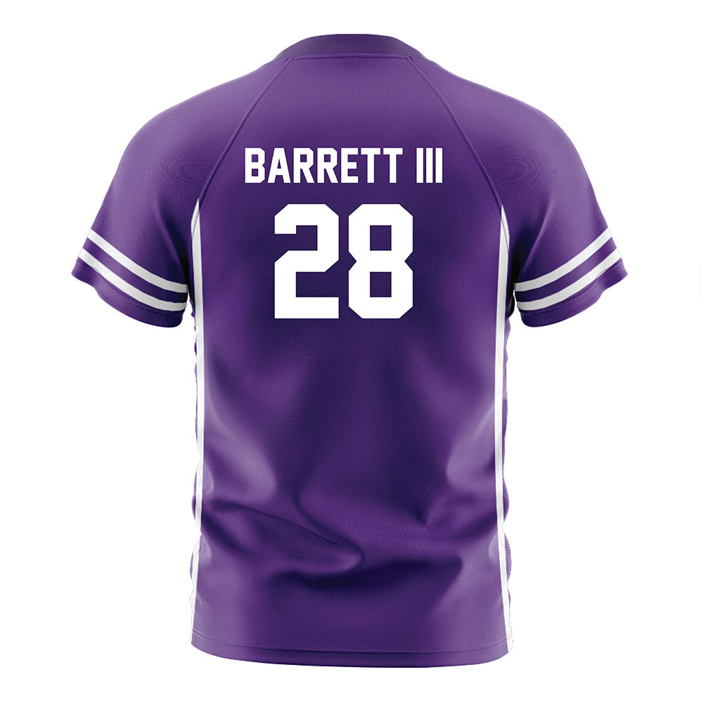 Northwestern - NCAA Men's Soccer : Tre Barrett III - Purple Soccer Jersey-1
