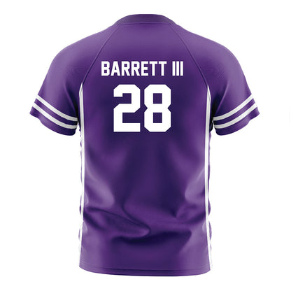 Northwestern - NCAA Men's Soccer : Tre Barrett III - Purple Soccer Jersey-1