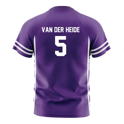 Northwestern - NCAA Men's Soccer : Dimas Van der Heide - Purple Soccer Jersey-1