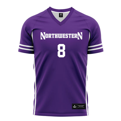 Northwestern - NCAA Men's Soccer : Gabriel Smyth - Purple Soccer Jersey-0