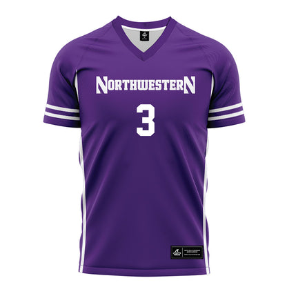 Northwestern - NCAA Women's Soccer : Maddie Finnerty - Purple Soccer Jersey-0