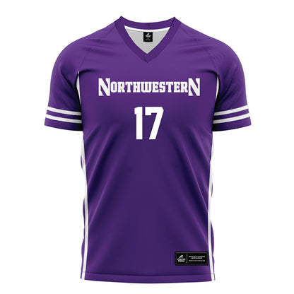 Northwestern - NCAA Women's Soccer : Presley Nevadomsky - Purple Soccer Jersey-0