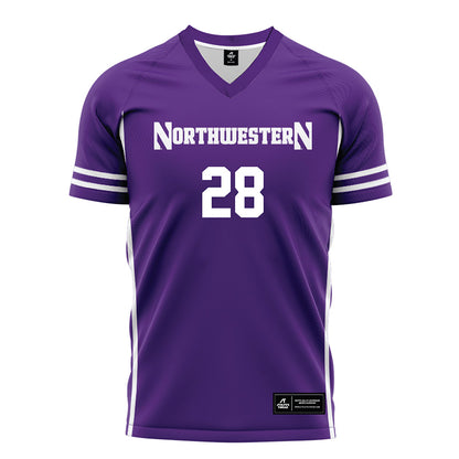 Northwestern - NCAA Men's Soccer : Tre Barrett III - Purple Soccer Jersey-0