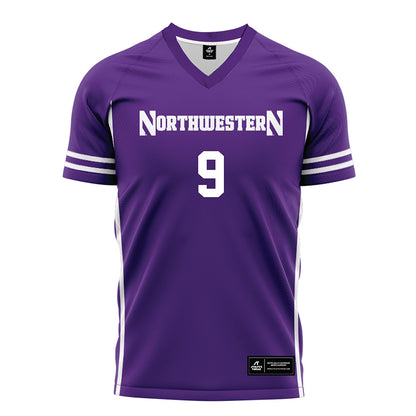 Northwestern - NCAA Women's Soccer : Audrey Alberts - Purple Soccer Jersey-0