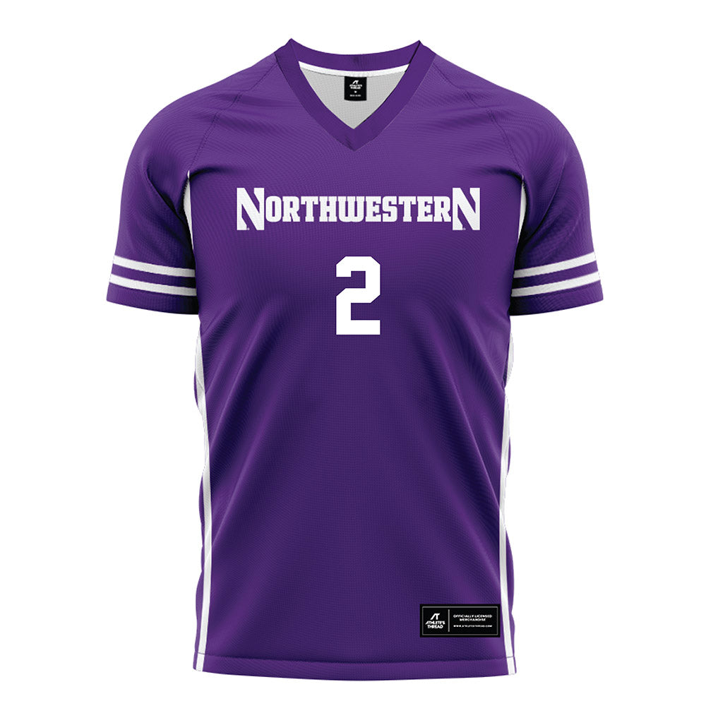 Northwestern - NCAA Women's Soccer : Liz Cardwell - Purple Soccer Jersey-0
