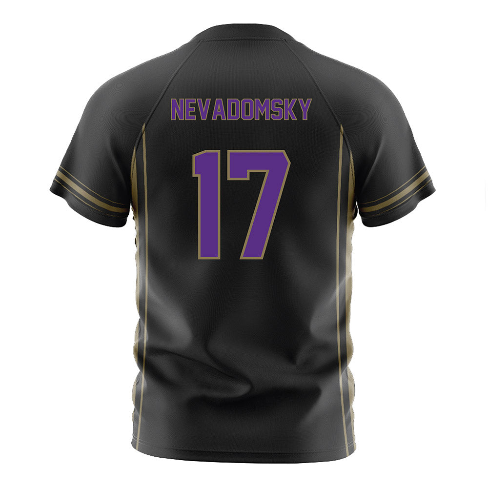 Northwestern - NCAA Women's Soccer : Presley Nevadomsky - Black Soccer Jersey-1