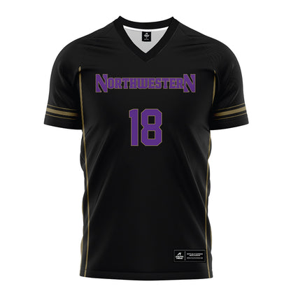 Northwestern - NCAA Women's Soccer : Holland Carey - Black Soccer Jersey-0