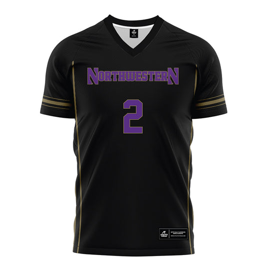 Northwestern - NCAA Women's Soccer : Liz Cardwell - Black Soccer Jersey-0