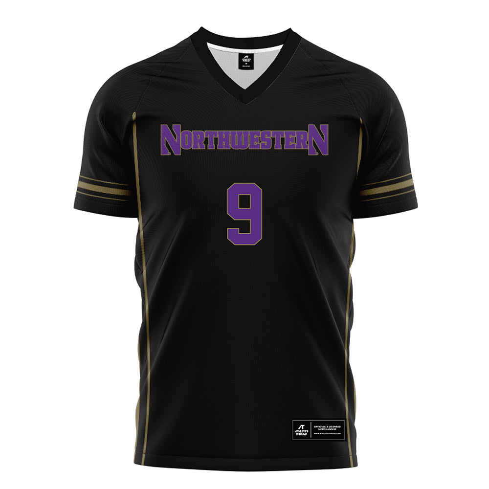 Northwestern - NCAA Women's Soccer : Audrey Alberts - Black Soccer Jersey-0