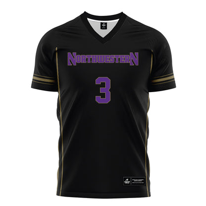 Northwestern - NCAA Women's Soccer : Maddie Finnerty - Black Soccer Jersey-0