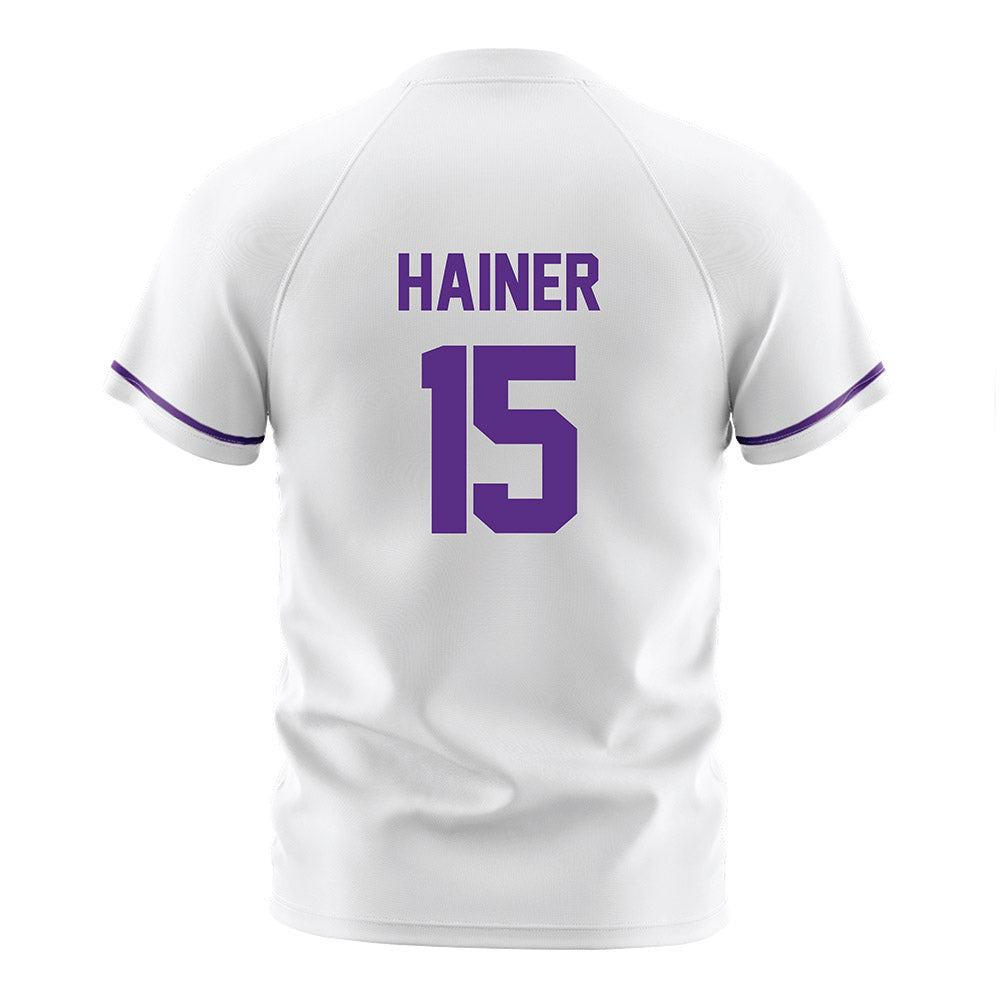 Northwestern - NCAA Men's Soccer : Doug Hainer - White Soccer Jersey-1
