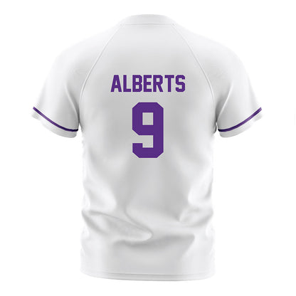 Northwestern - NCAA Women's Soccer : Audrey Alberts - White Soccer Jersey-1