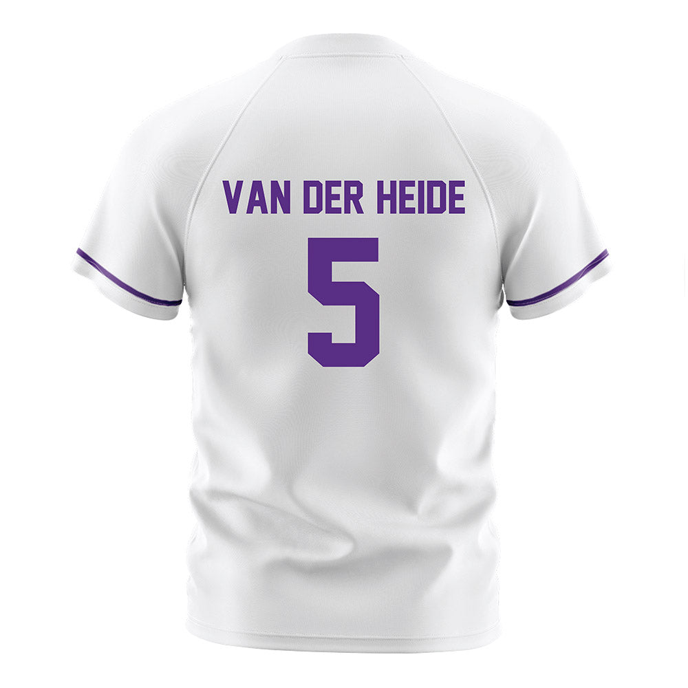 Northwestern - NCAA Men's Soccer : Dimas Van der Heide - White Soccer Jersey-1