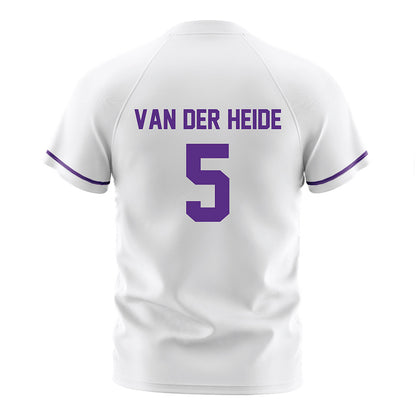 Northwestern - NCAA Men's Soccer : Dimas Van der Heide - White Soccer Jersey-1